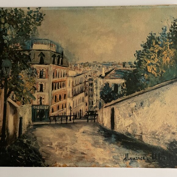 Vintage fine art print Rue de Montmartre 16" x 20" - Picture 4 of 9